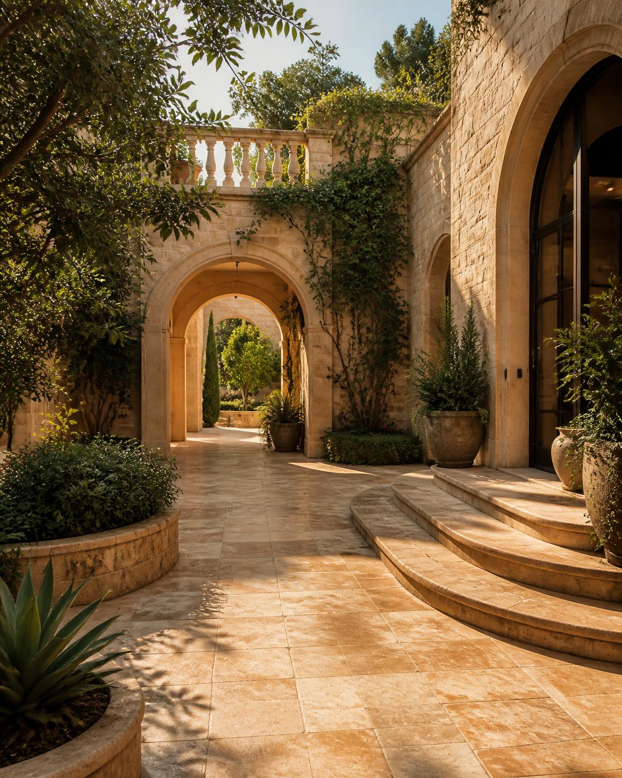 Sandstone used in a premium architectural setting